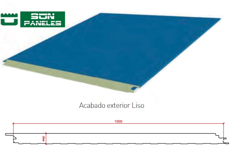 Panel fachada liso 40 mm
